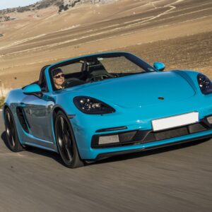 porsche 718 blue cabriolet rental cape town